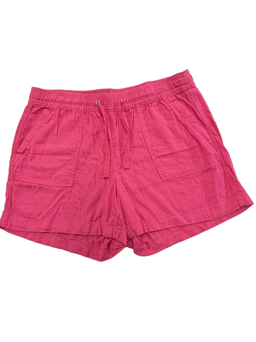 Nautica Pink Linen Blend Pull-On Casual Shorts Women’s Size Large